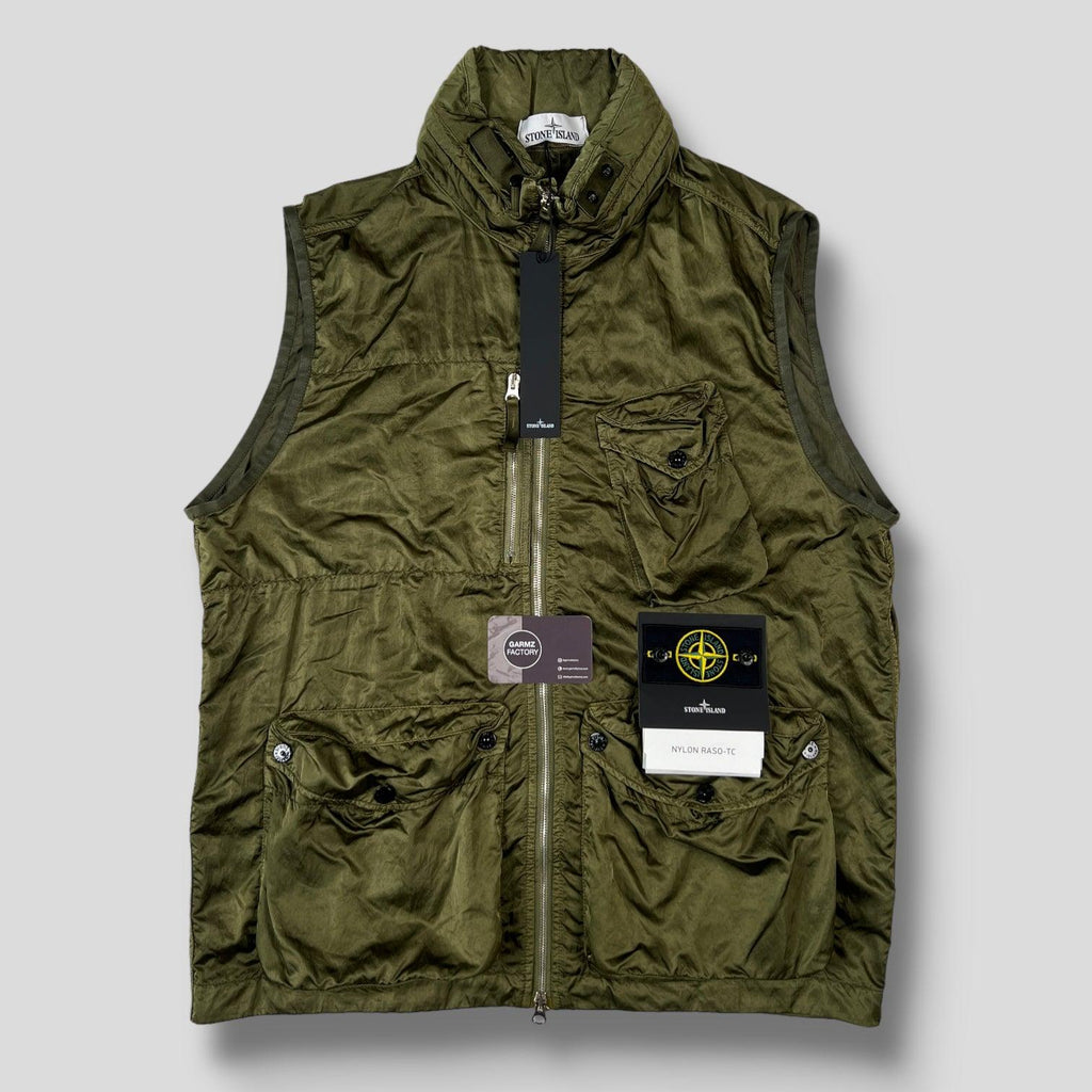 Stone island hotsell gilet green