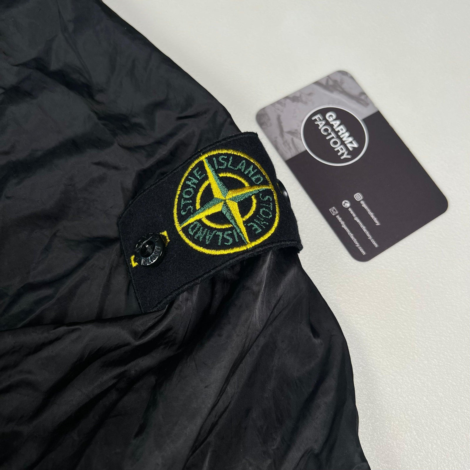 Stone Island Nylon Raso-TC Jacket Black – Garmz Factory