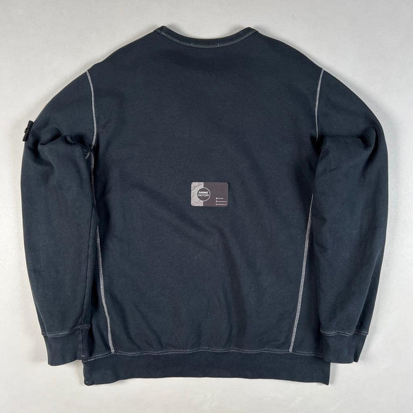 Stone Island - Off-stitched Garment Dyed Sweatshirt Grey