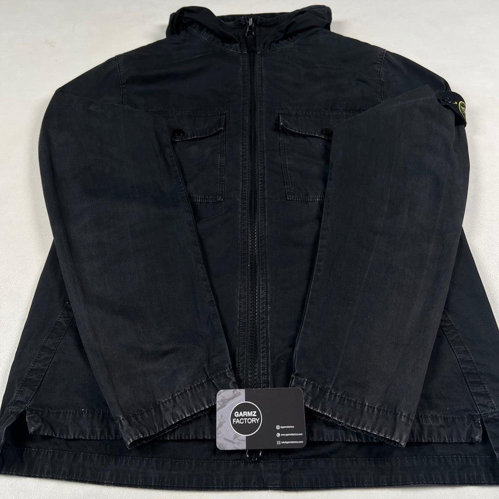 Hooded overshirt stone island clearance