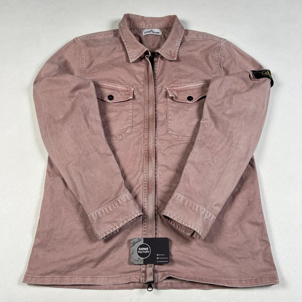 Stone Island - Old Dye Treatment Overshirt Pink