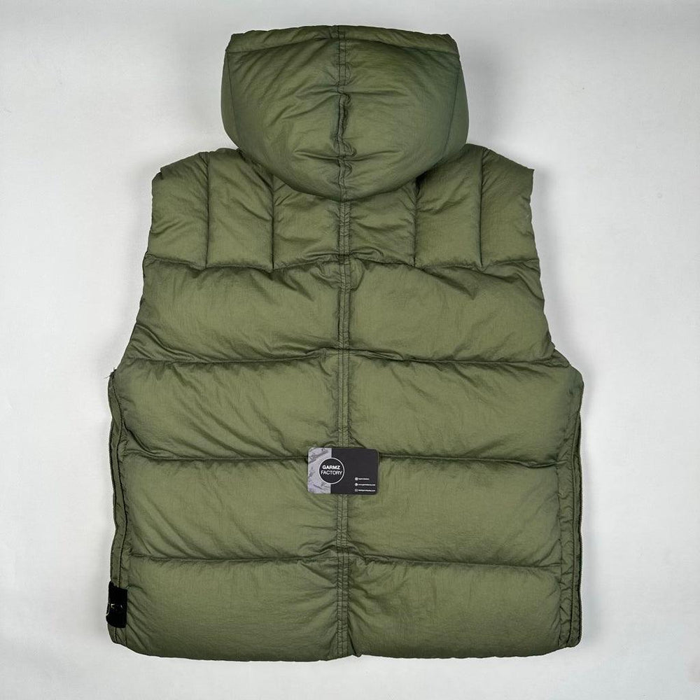 Stone Island Opaque Nylon Tela Down Gilet Green – Garmz Factory