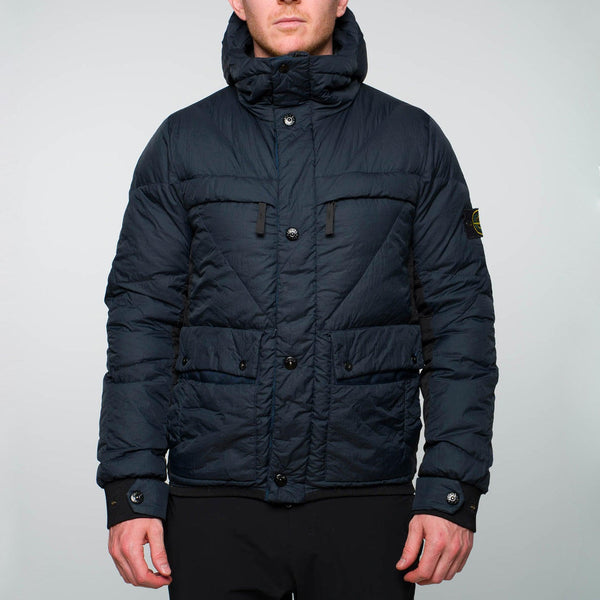 Stone Island - Opaque Nylon Tela Down Jacket Navy