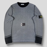 Stone Island - Optic Logo Knit Jumper Navy/Grey