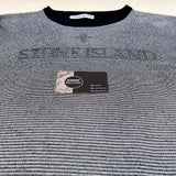 Stone Island - Optic Logo Knit Jumper Navy/Grey