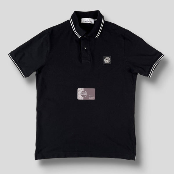 Stone Island - Patch Logo Polo Shirt Slim Fit Black