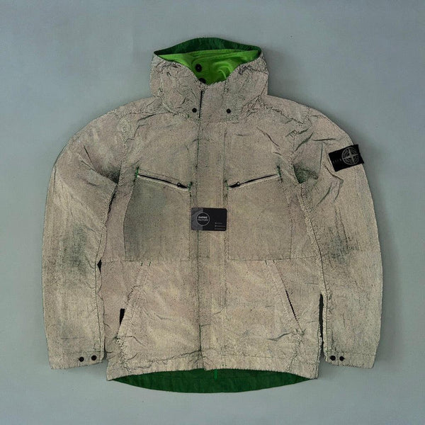 Stone Island - Pixel Reflective Hooded Jacket Green