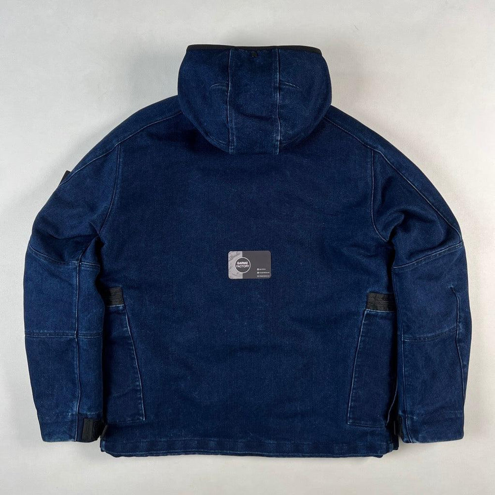 Stone Island Polypropylene Denim 2 in 1 Hooded Jacket Blue – Garmz