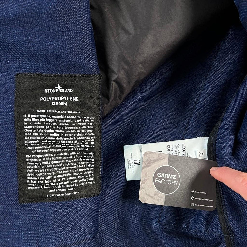 Stone Island Polypropylene Denim 2 in 1 Hooded Jacket Blue – Garmz 