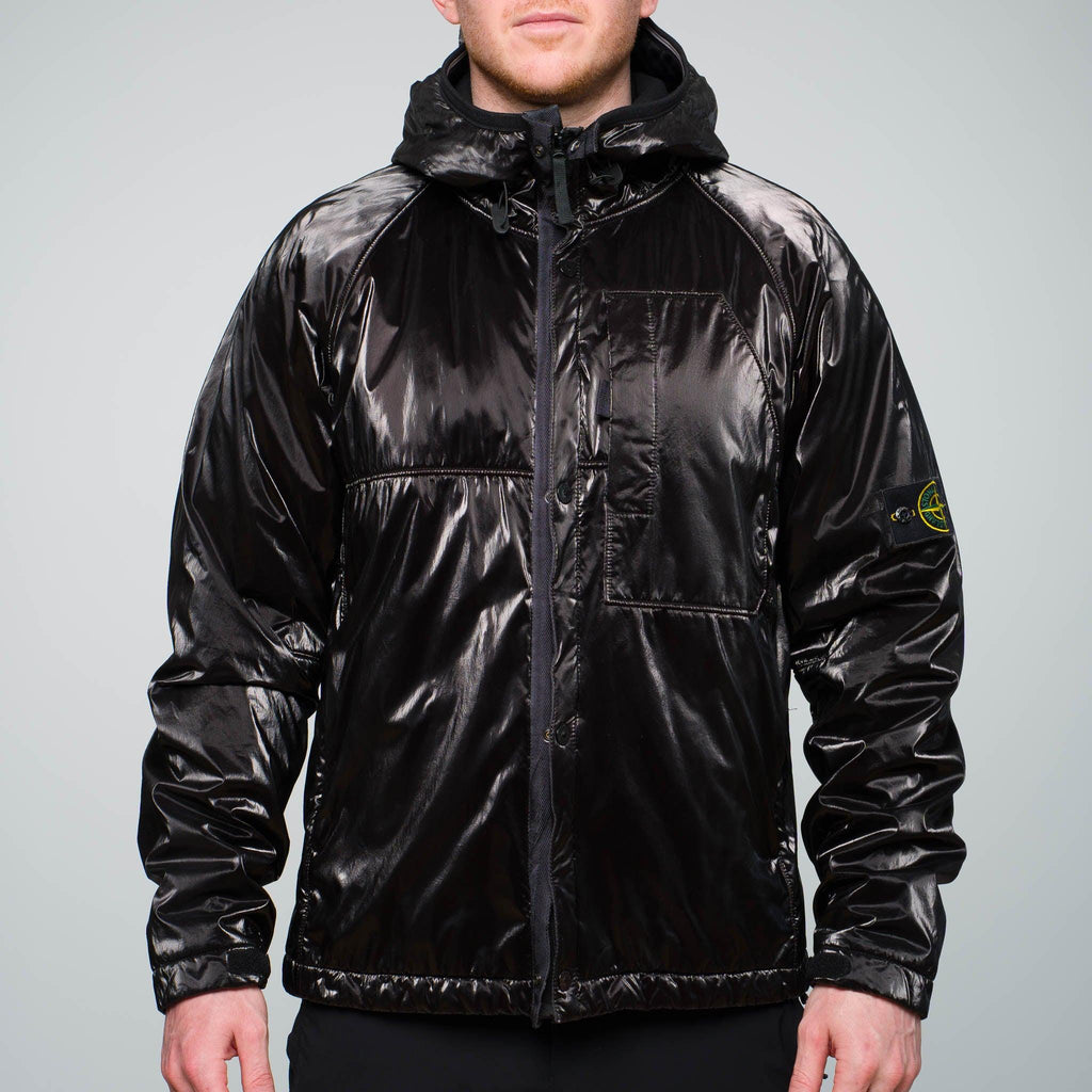 Prismatic Liquid Silk Jacket Black