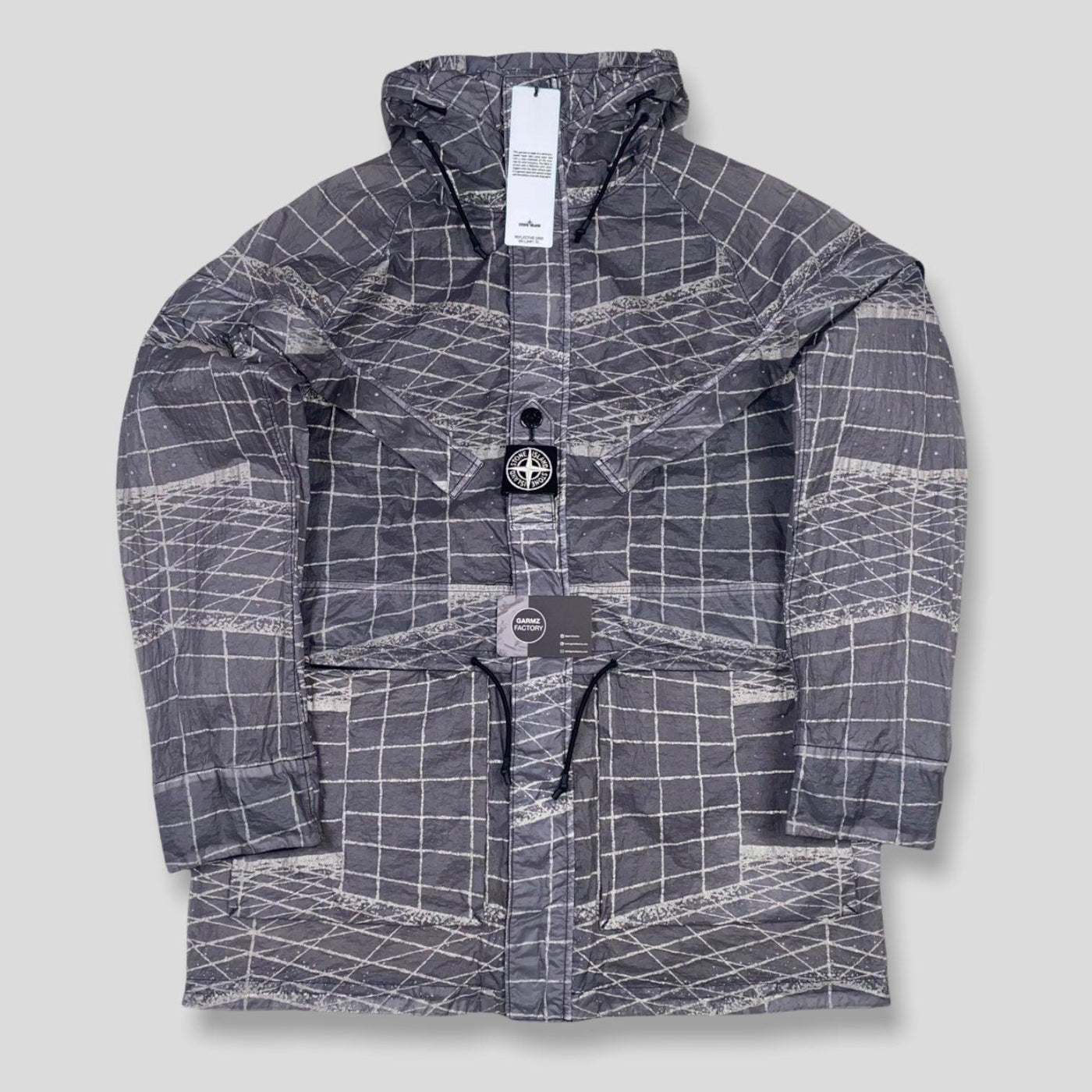 Stone Island Reflective Grid on Lamy TC Jacket Grey – Garmz Factory