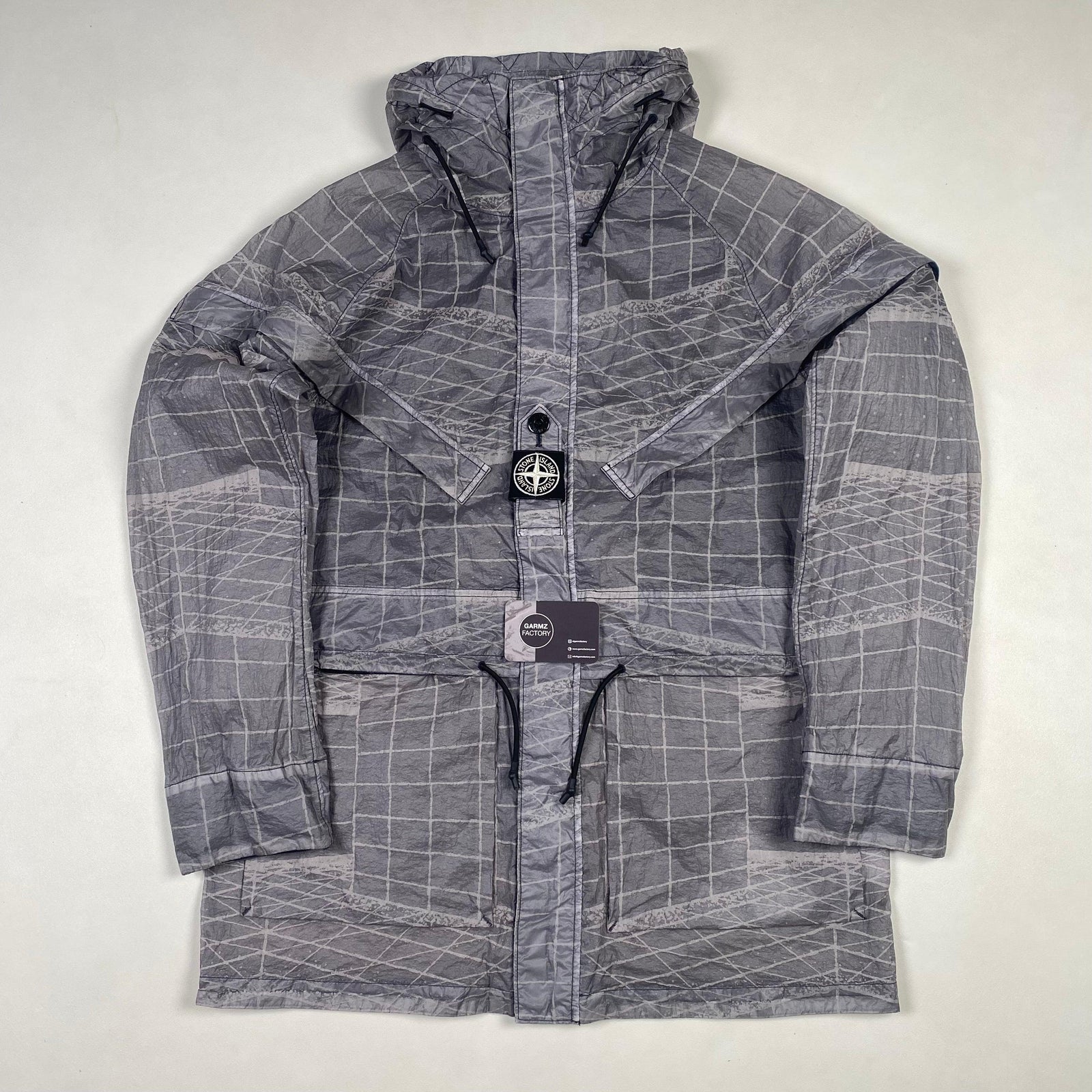 Stone Island Reflective Grid on Lamy TC Jacket Grey – Garmz Factory