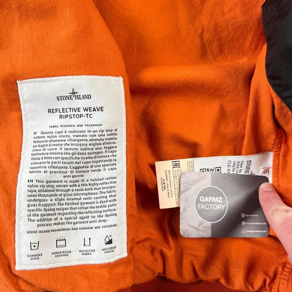 Stone Island Reflective Weave Ripstop Tc Jacket Orange