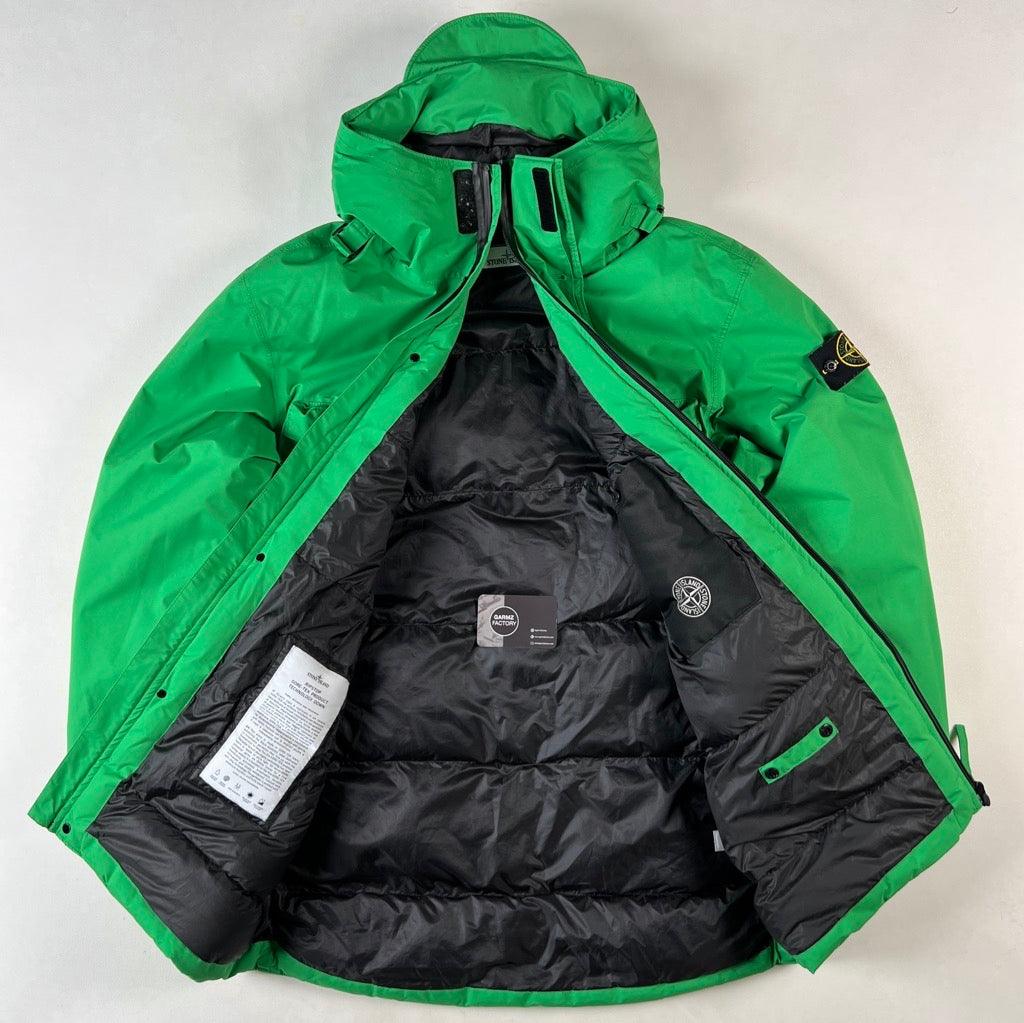 Stone Island Ripstop Gore-tex Down Hooded Jacket Green Stone Island Ripstop Gore-tex Down Hooded Jacket Green