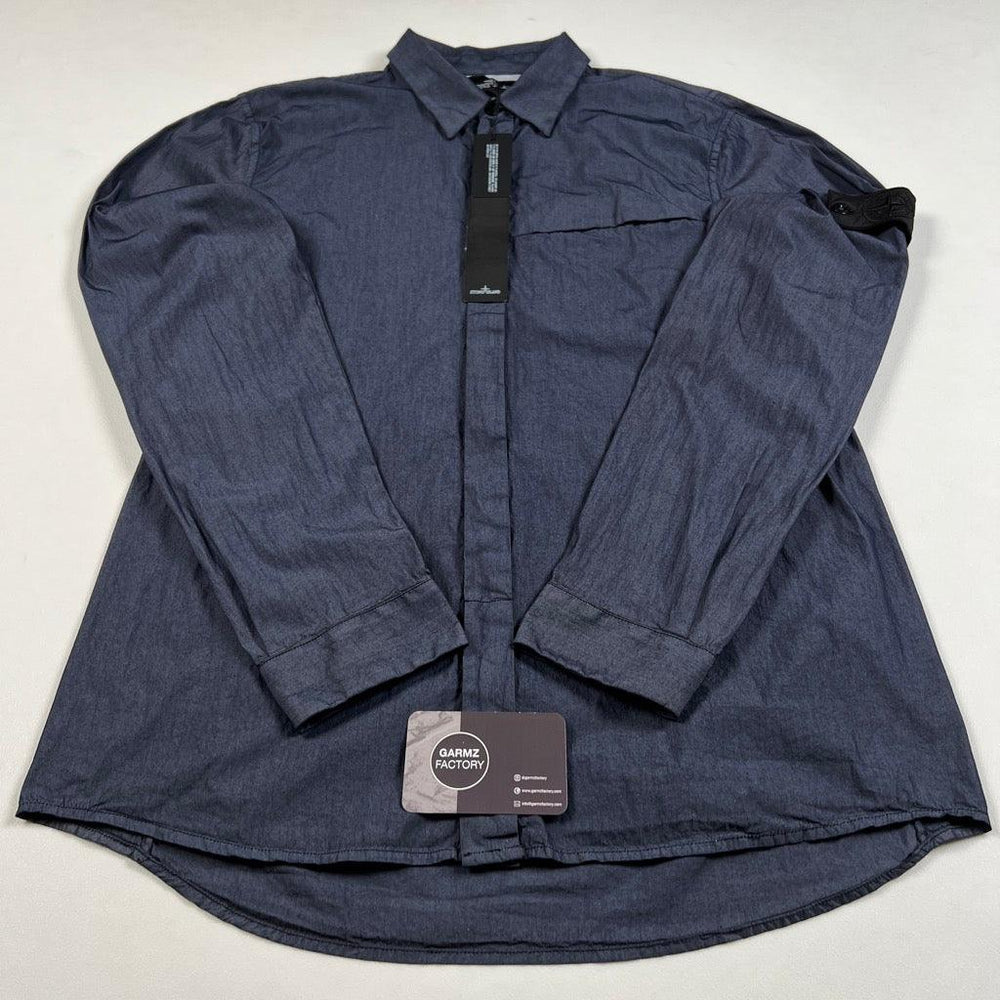 Stone Island Shadow Project Button Shirt Blue – Garmz Factory