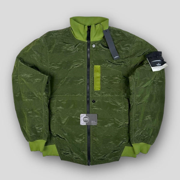 【美品】Stone  シャドープロジェクト ナイロンメタルジャケット Stone Island Shadow Project Striped Nylon Metal Jacket Green