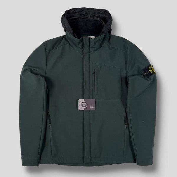 Stone Island - Soft Shell R Hooded Jacket Green