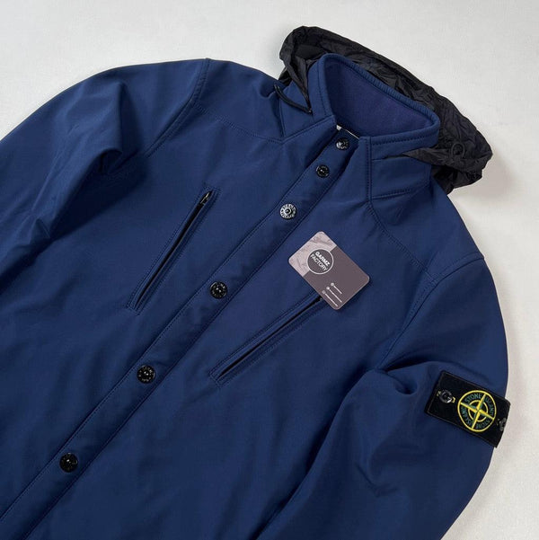 Stone Island - Soft Shell R Hooded Jacket Navy