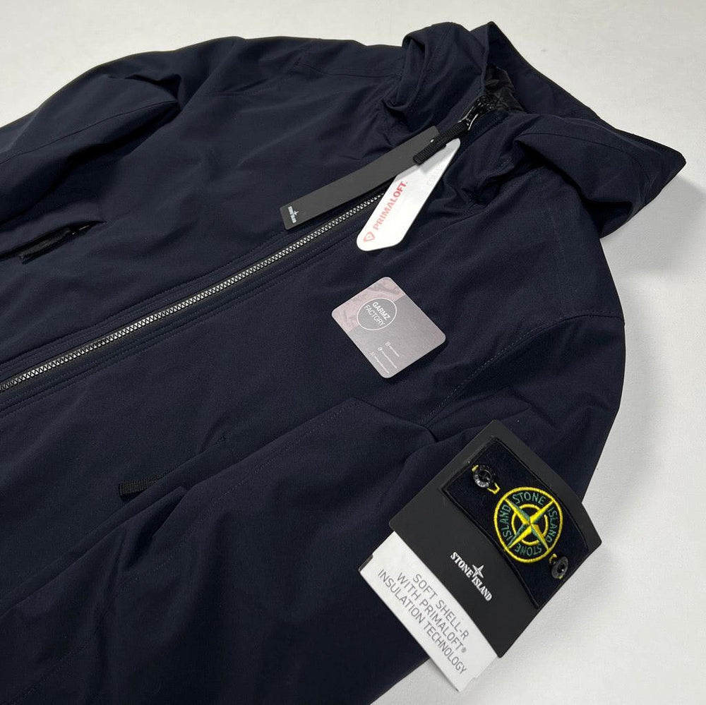Stone Island Soft Shell R Primaloft Hooded Jacket Navy Stone Island Soft Shell R Primaloft Hooded Jacket Navy