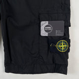 Stone Island - Supima Cotton Cargo Shorts Type RE Black