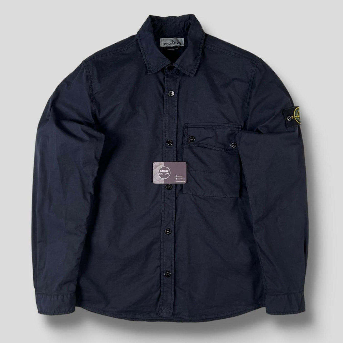 Stone Island Supima Cotton Overshirt Navy – Garmz Factory