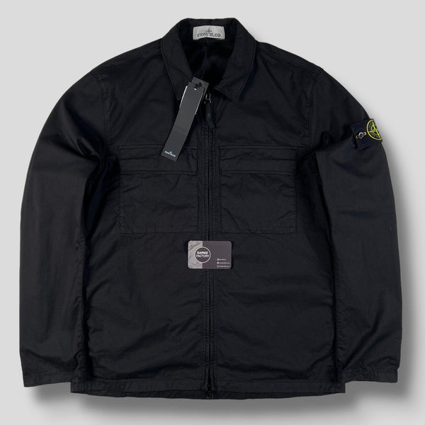 Stone Island - Supima Cotton Twill Stretch Overshirt Black