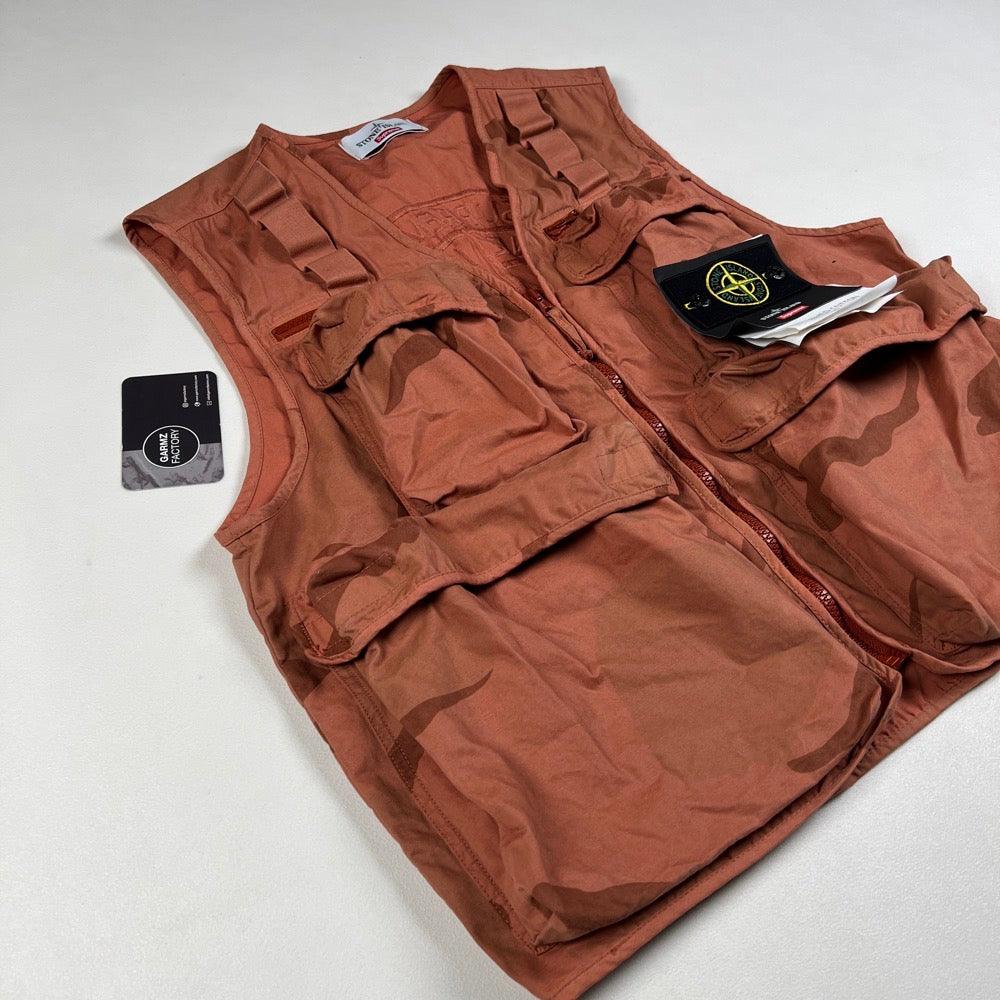 Stone Island Supreme Brushed Cotton Tactical Vest Rust – Garmz Factory