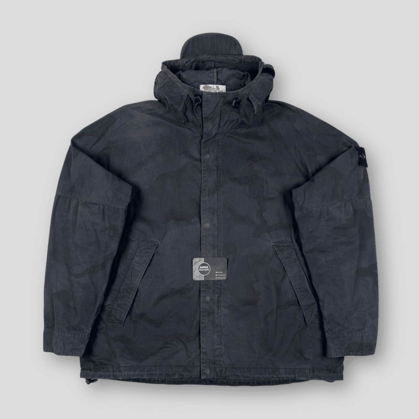 Stone Island Supreme Camo Riot Mask Jacket Black Garmz Factory