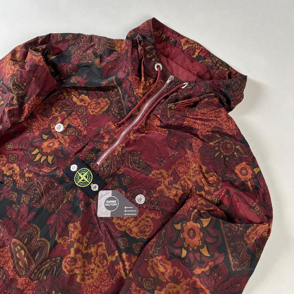 Stone Island - Supreme Nylon Metal 5C Printed 1/4 Zip Jacket Red/Orange