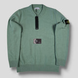 Stone Island - V-Neck Knit Wool Jumper Green