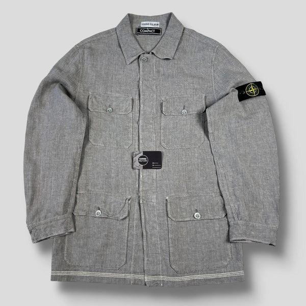 Stone Island - Vintage Compact Button Overshirt Grey