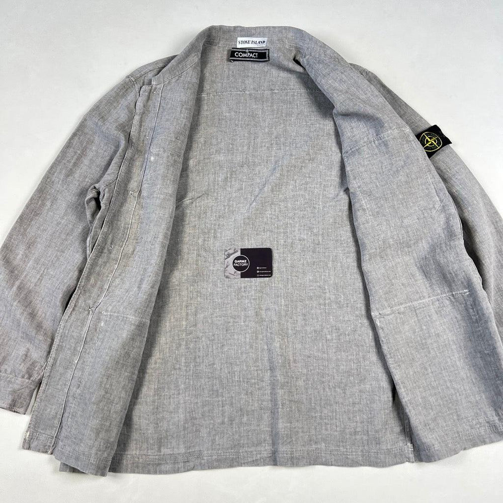 Stone Island Vintage Compact Button Overshirt Grey – Garmz Factory