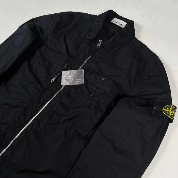 Stone Island - Washed Canvas Overshirt Black