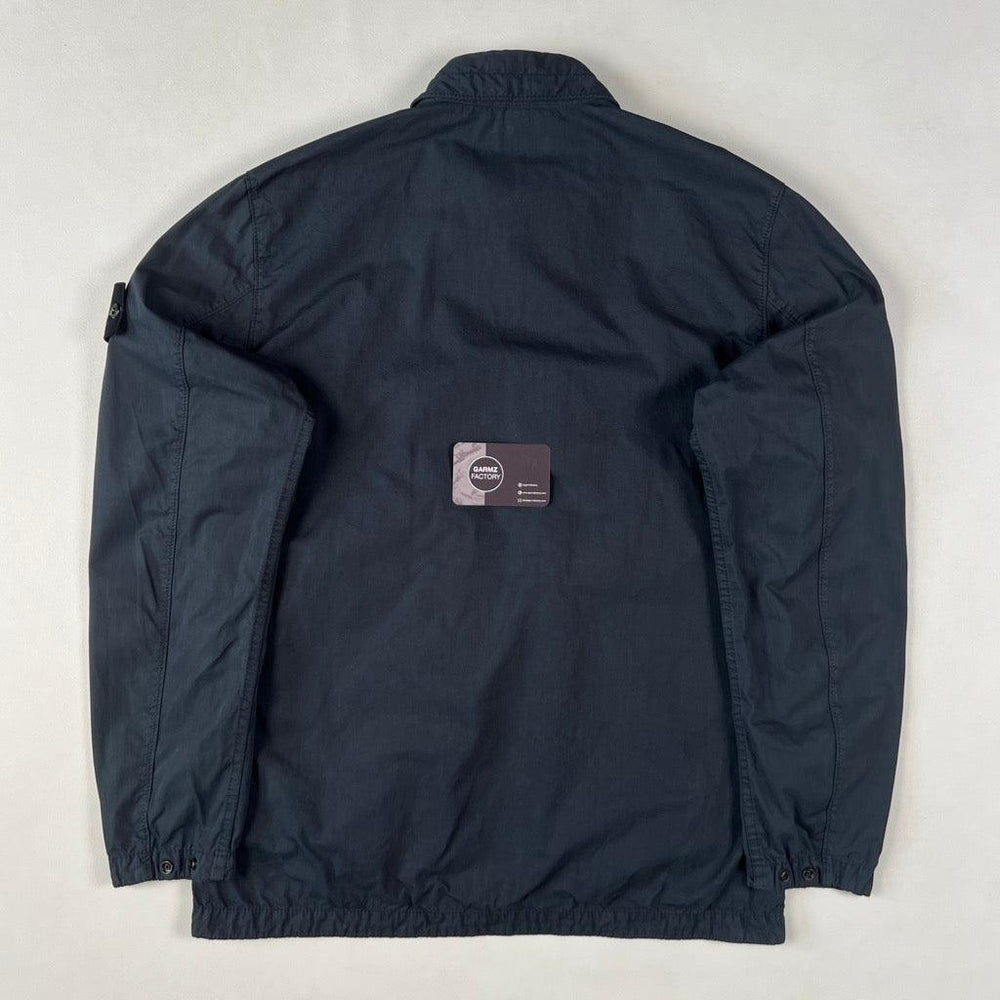 Stone Island Washed Canvas Overshirt Grey Garmz Factory