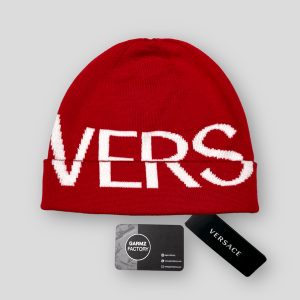 Versace - Bold Logo Beanie Hat Red