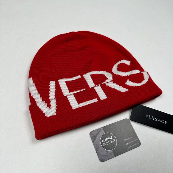 Versace - Bold Logo Beanie Hat Red